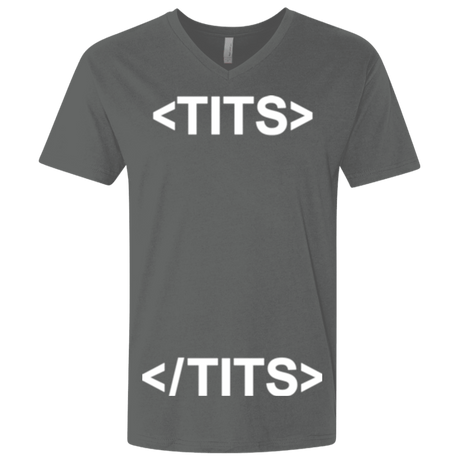 T-Shirts Heavy Metal / X-Small Tits Men's Premium V-Neck