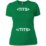 T-Shirts Kelly Green / X-Small Tits Women's Premium T-Shirt