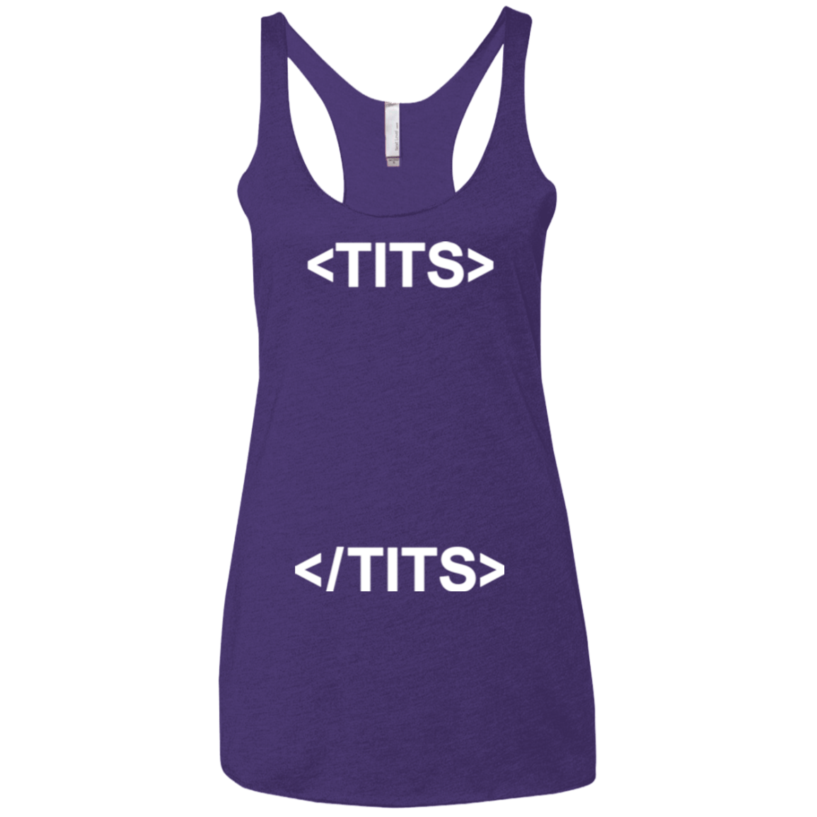 T-Shirts Purple / X-Small Tits Women's Triblend Racerback Tank