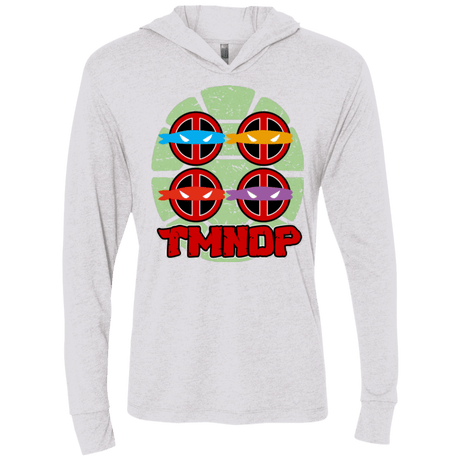 T-Shirts Heather White / X-Small TMNDP Triblend Long Sleeve Hoodie Tee