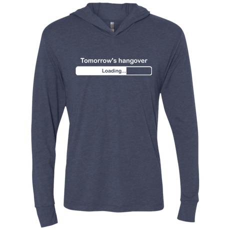 T-Shirts Vintage Navy / X-Small Tomorrow's hangover Triblend Long Sleeve Hoodie Tee
