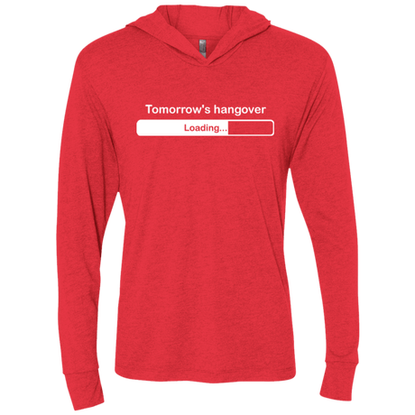 T-Shirts Vintage Red / X-Small Tomorrow's hangover Triblend Long Sleeve Hoodie Tee