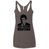 T-Shirts Macchiato / X-Small Tony Fucking Montana Women's Triblend Racerback Tank