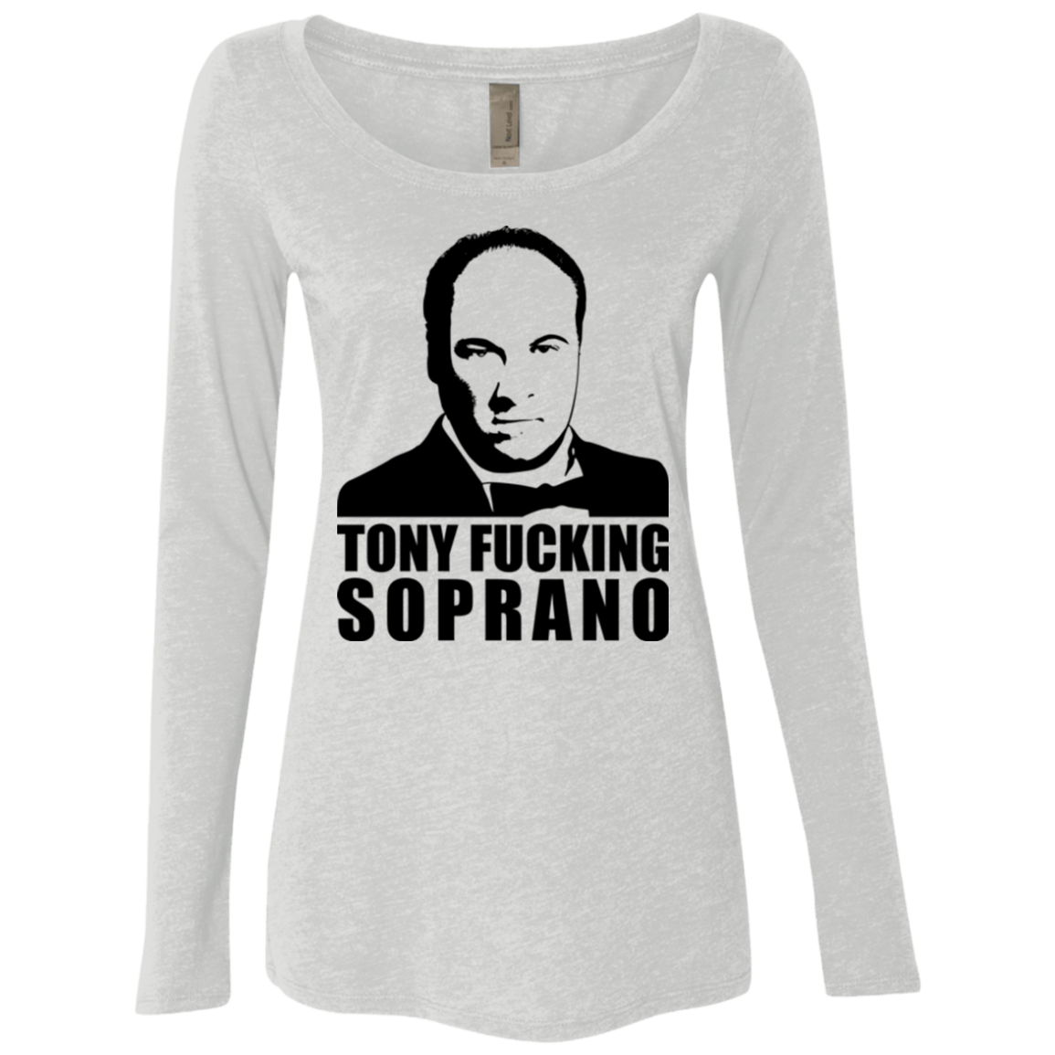 T-Shirts Heather White / Small Tony Fucking Soprano Women's Triblend Long Sleeve Shirt