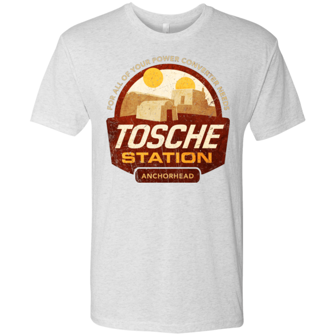 T-Shirts Heather White / Small Tosche Station Men's Triblend T-Shirt
