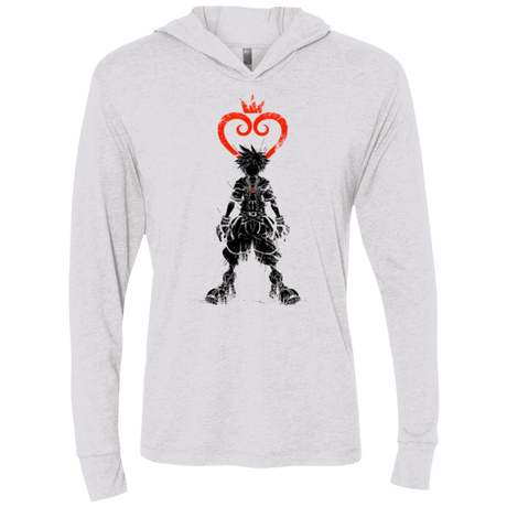 T-Shirts Heather White / X-Small Traditional Kingdom Triblend Long Sleeve Hoodie Tee