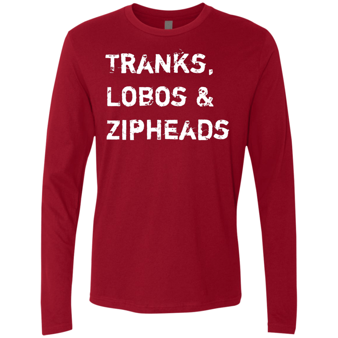 T-Shirts Cardinal / Small Tranks Lobos Zipheads Men's Premium Long Sleeve