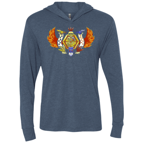 T-Shirts Indigo / X-Small Treasure Hunters Crest Triblend Long Sleeve Hoodie Tee