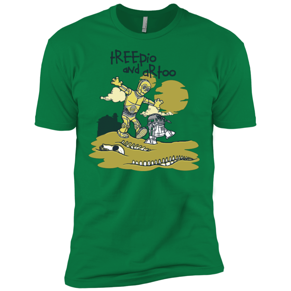 T-Shirts Kelly Green / X-Small Treepio and Artoo Men's Premium T-Shirt