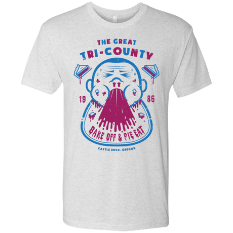 T-Shirts Heather White / Small Tri County Pie Eating Men's Triblend T-Shirt