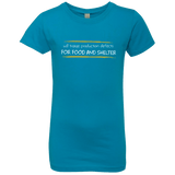 T-Shirts Turquoise / YXS Triaging Defects For Food And Shelter Girls Premium T-Shirt