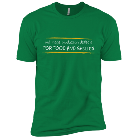 T-Shirts Kelly Green / X-Small Triaging Defects For Food And Shelter Men's Premium T-Shirt