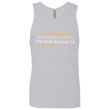 T-Shirts Heather Grey / Small Triaging Defects For Food And Shelter Men's Premium Tank Top