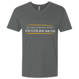 T-Shirts Heavy Metal / X-Small Triaging Defects For Food And Shelter Men's Premium V-Neck