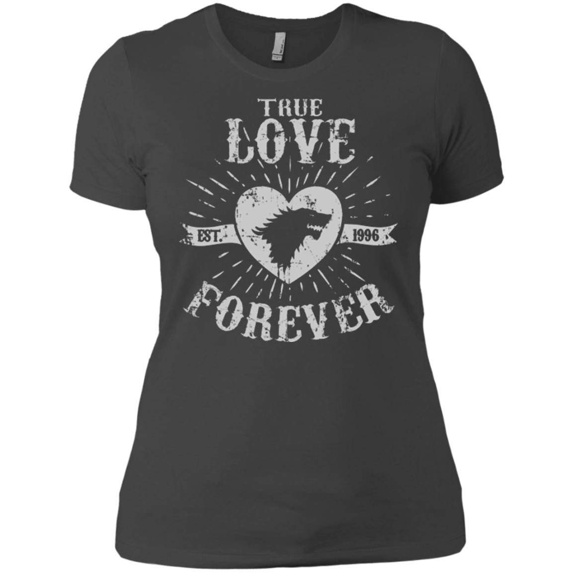 T-Shirts Heavy Metal / X-Small True Love Forever Wolf Women's Premium T-Shirt