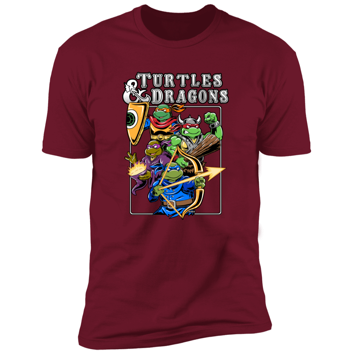 T-Shirts Cardinal / S Turtles and Dragons Men's Premium T-Shirt
