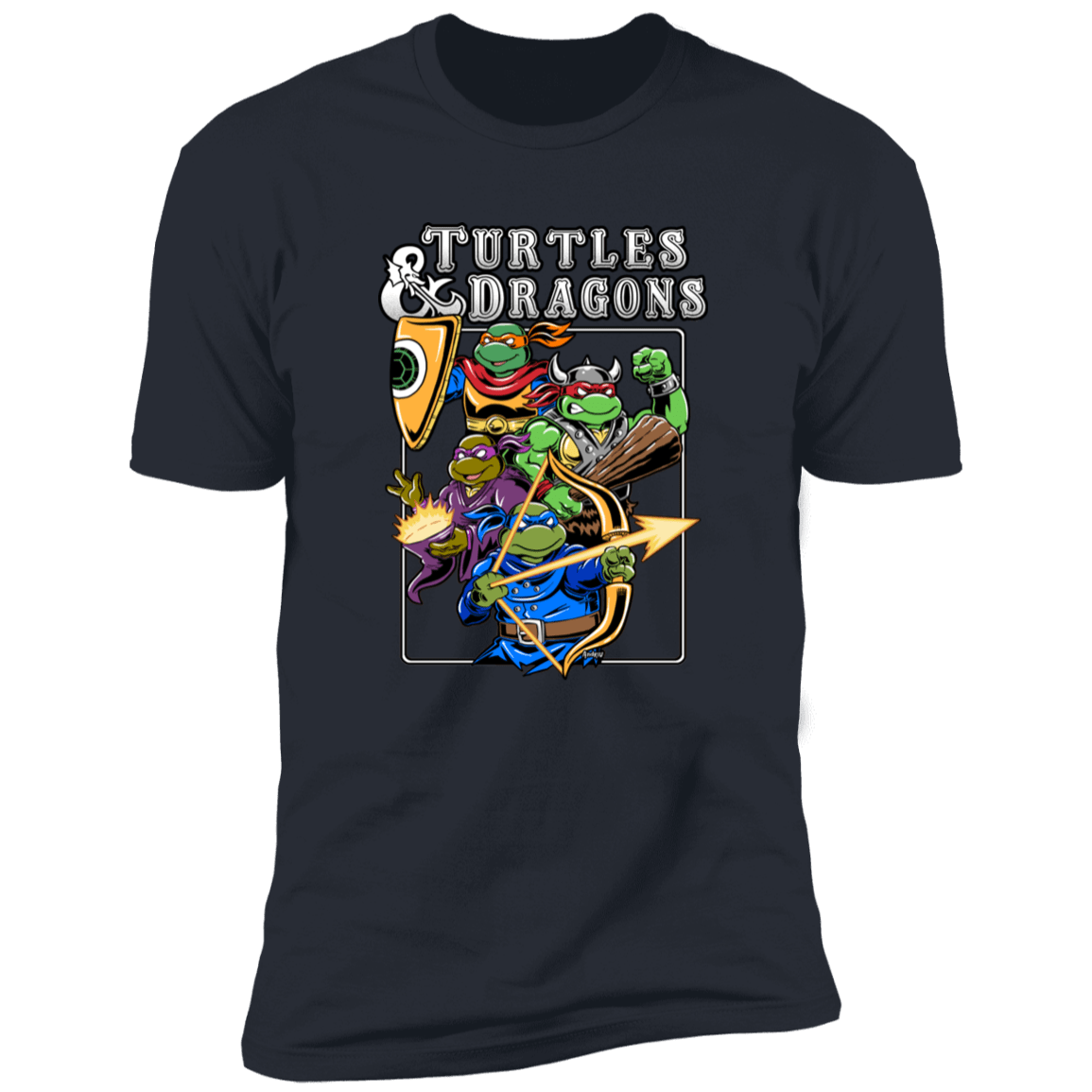 T-Shirts Indigo / S Turtles and Dragons Men's Premium T-Shirt