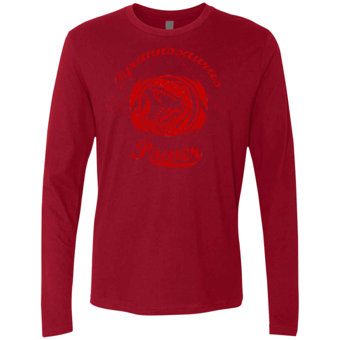 T-Shirts Cardinal / Small Tyrannosaurus Men's Premium Long Sleeve