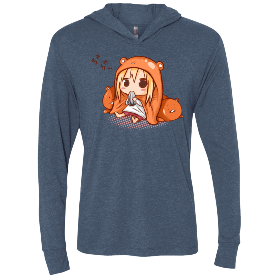 T-Shirts Indigo / X-Small Umaru Chan Triblend Long Sleeve Hoodie Tee