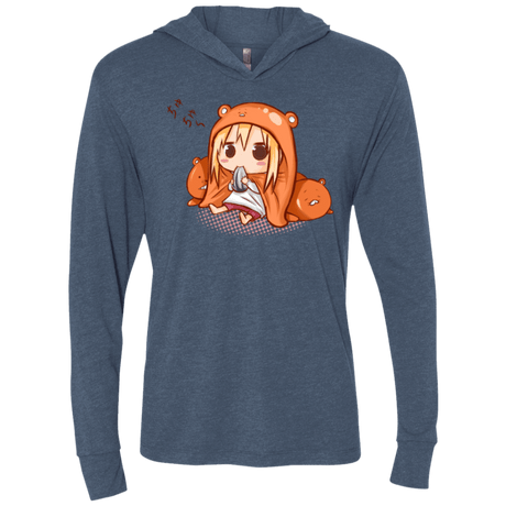 T-Shirts Indigo / X-Small Umaru Chan Triblend Long Sleeve Hoodie Tee