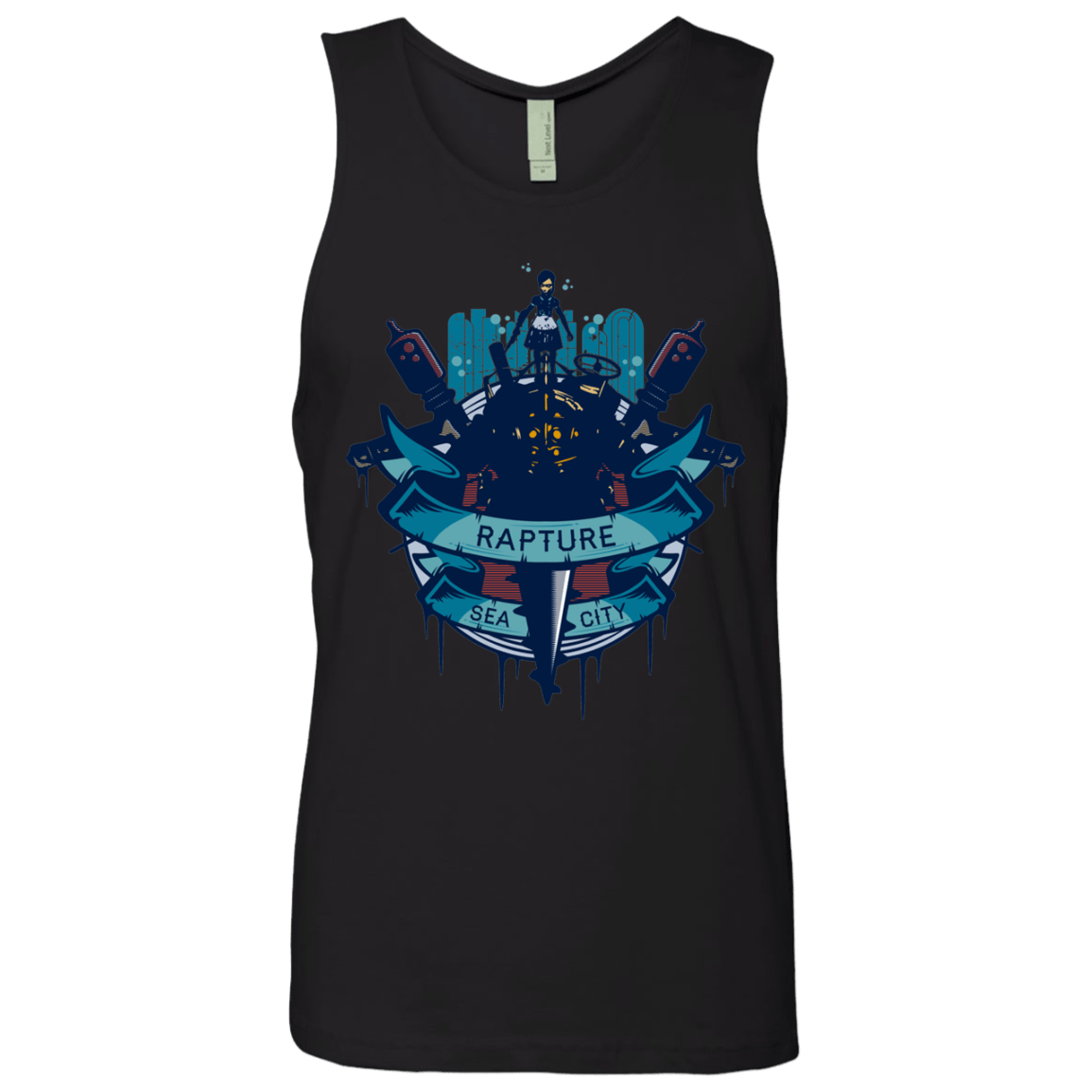 T-Shirts Black / S Under The Sea Men's Premium Tank Top