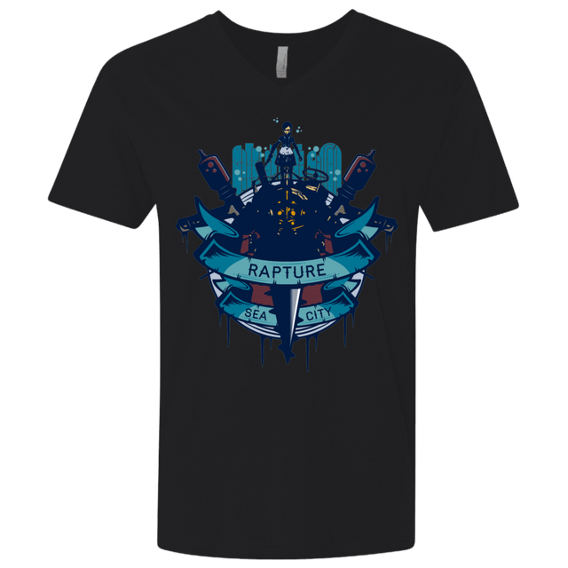 T-Shirts Black / X-Small Under The Sea Men's Premium V-Neck