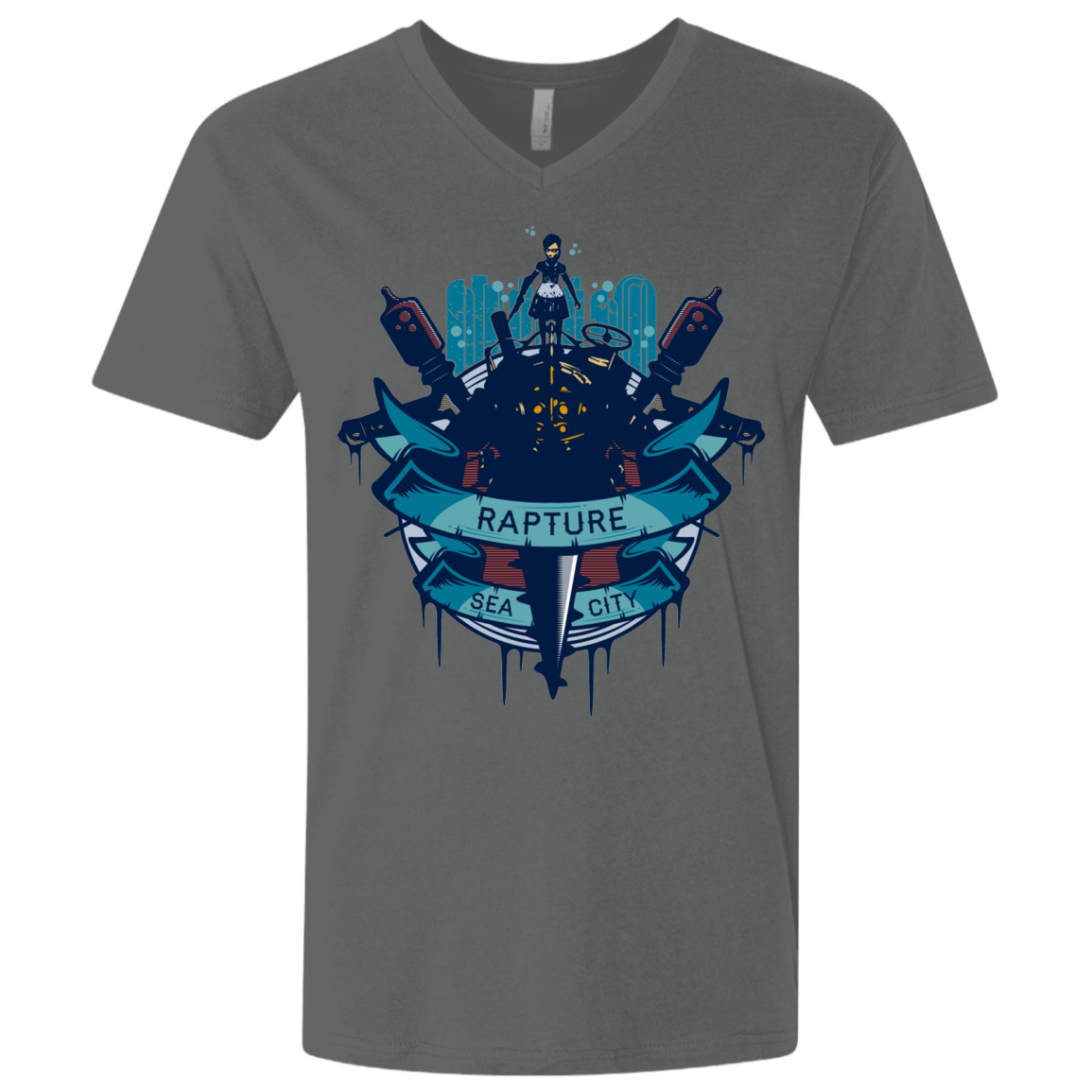 T-Shirts Heavy Metal / X-Small Under The Sea Men's Premium V-Neck