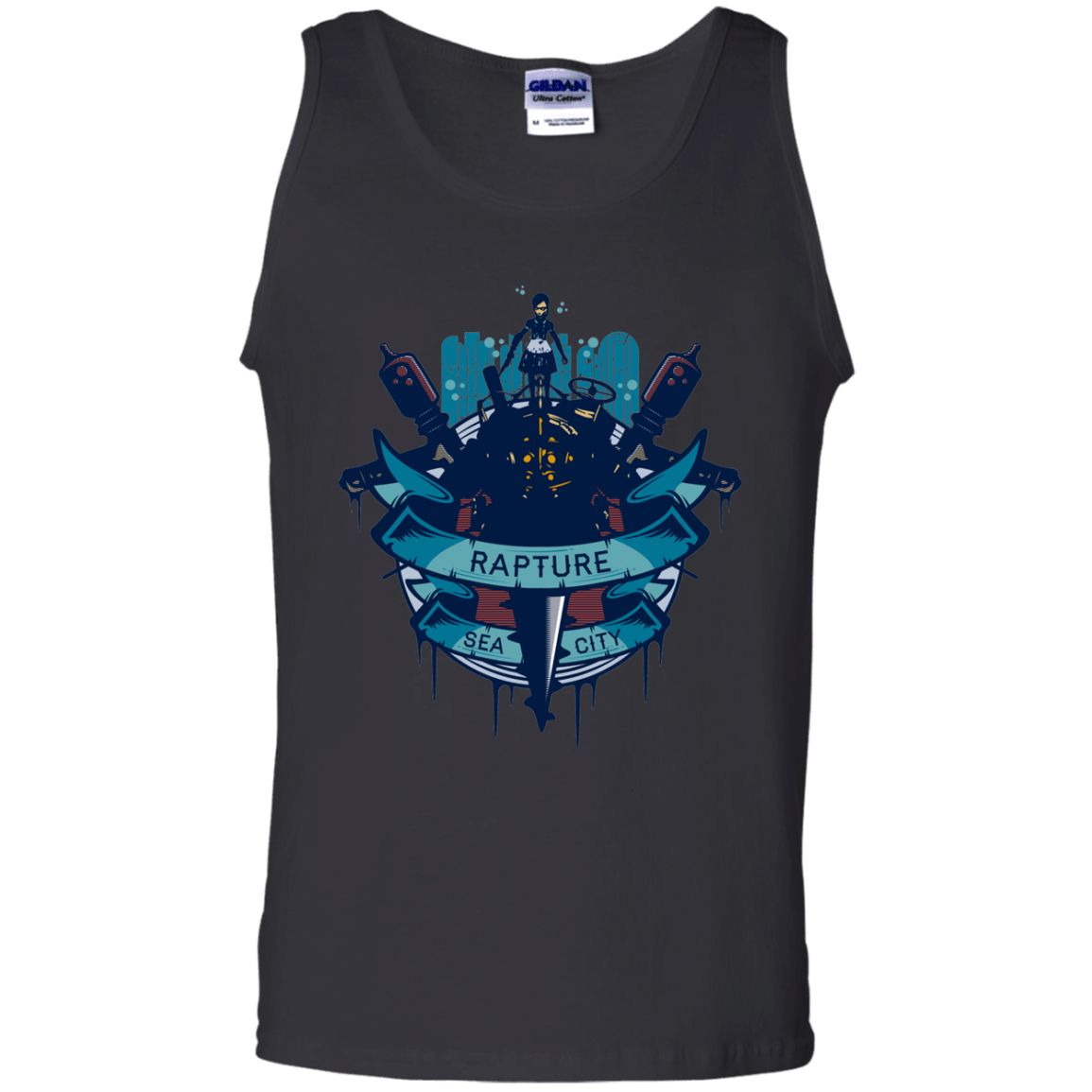 T-Shirts Black / S Under The Sea Men's Tank Top