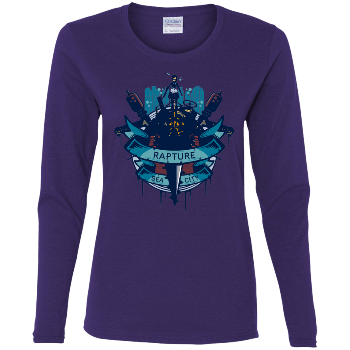 T-Shirts Purple / S Under The Sea Women's Long Sleeve T-Shirt