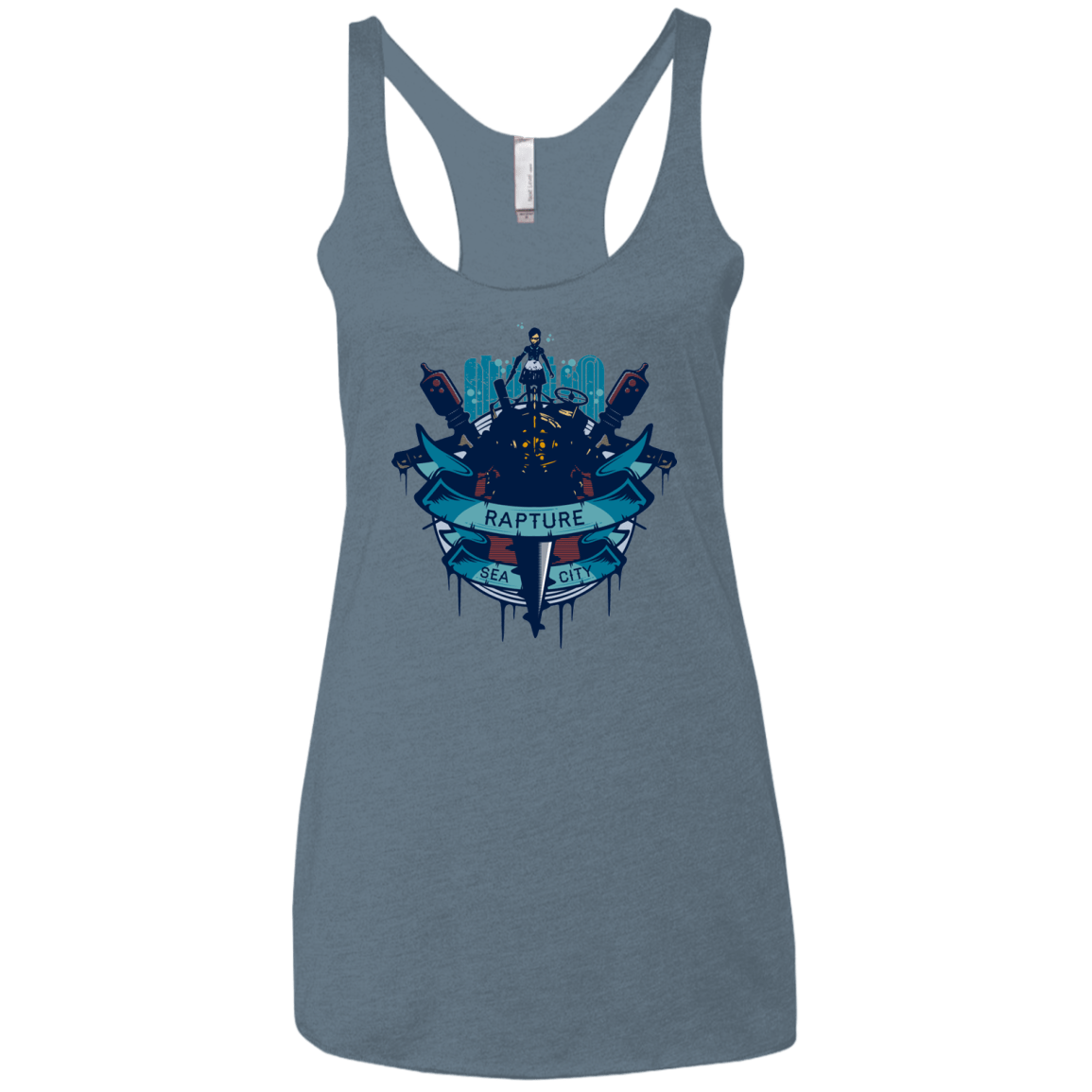 T-Shirts Indigo / X-Small Under The Sea Women's Triblend Racerback Tank
