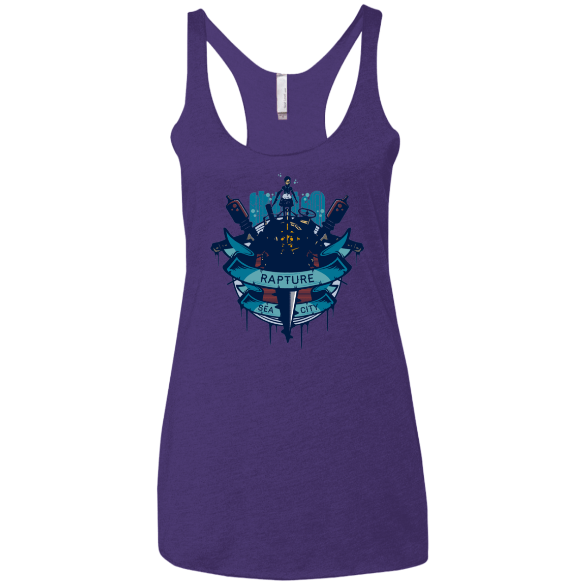 T-Shirts Purple Rush / X-Small Under The Sea Women's Triblend Racerback Tank