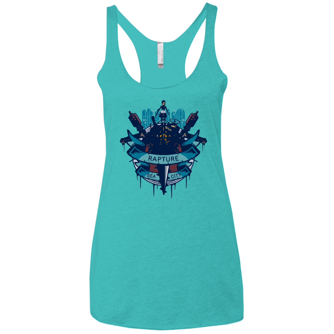 T-Shirts Tahiti Blue / X-Small Under The Sea Women's Triblend Racerback Tank