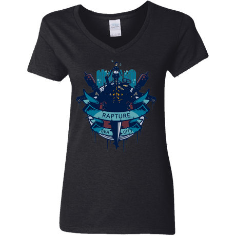 T-Shirts Black / S Under The Sea Women's V-Neck T-Shirt