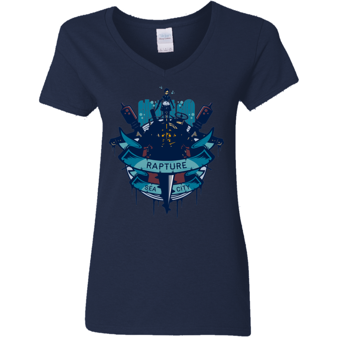 T-Shirts Navy / S Under The Sea Women's V-Neck T-Shirt