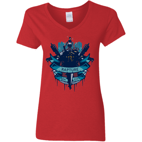 T-Shirts Red / S Under The Sea Women's V-Neck T-Shirt