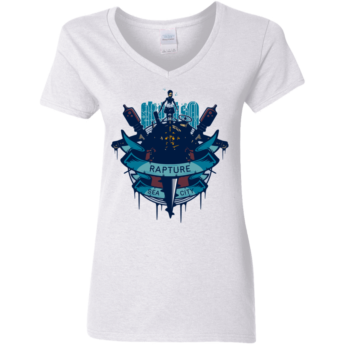 T-Shirts White / S Under The Sea Women's V-Neck T-Shirt