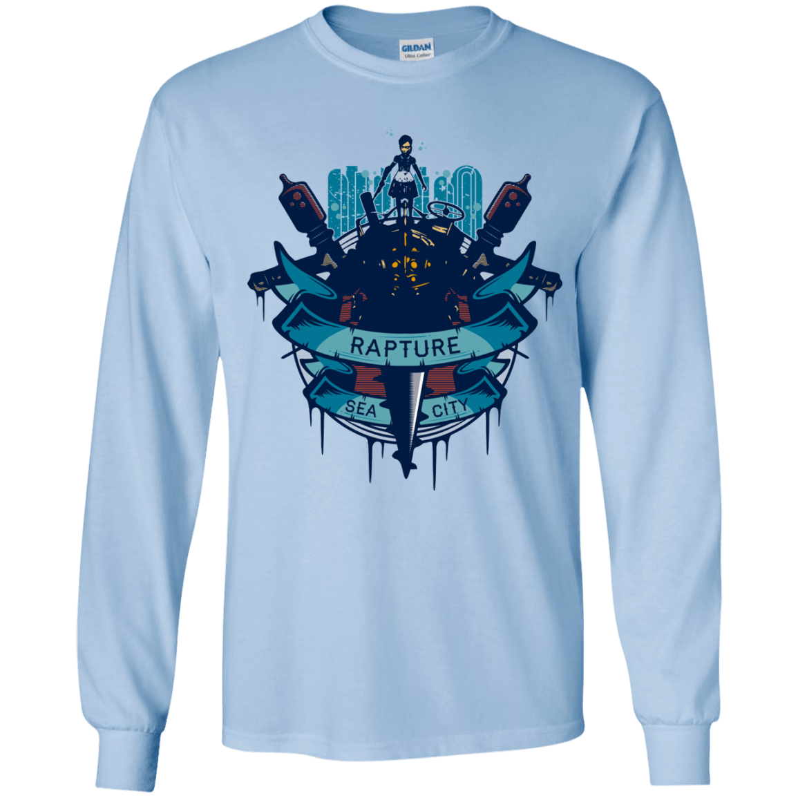 T-Shirts Light Blue / YS Under The Sea Youth Long Sleeve T-Shirt