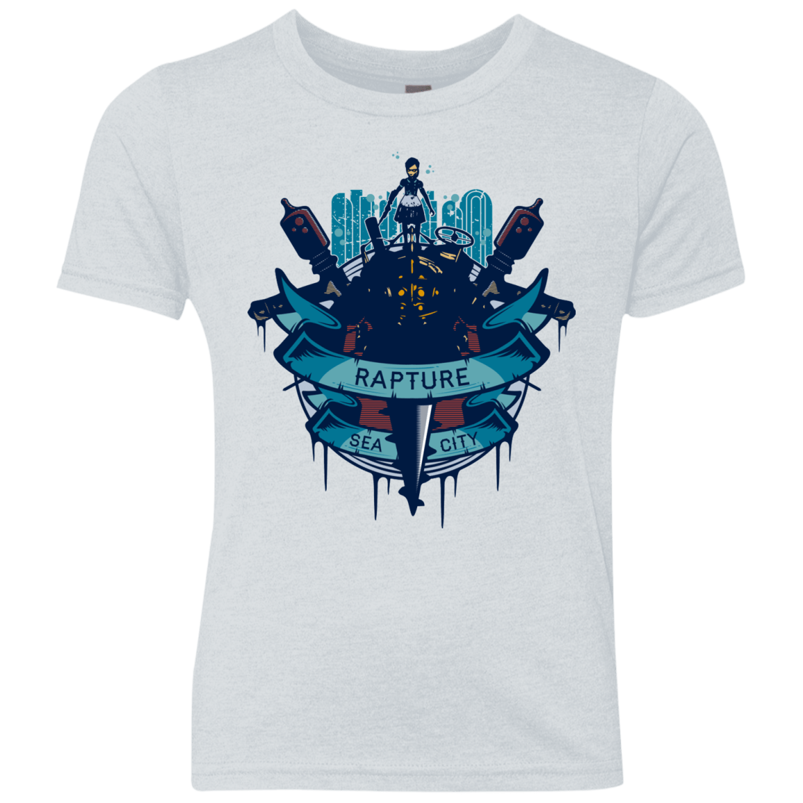 T-Shirts Heather White / YXS Under The Sea Youth Triblend T-Shirt