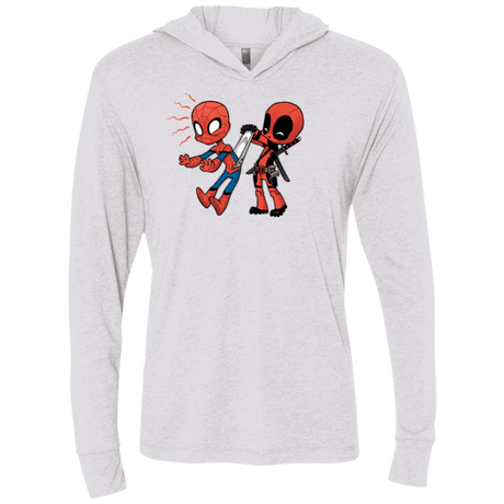 T-Shirts Heather White / X-Small Underoos Triblend Long Sleeve Hoodie Tee