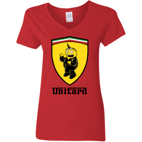 T-Shirts Red / S Unitardi Women's V-Neck T-Shirt