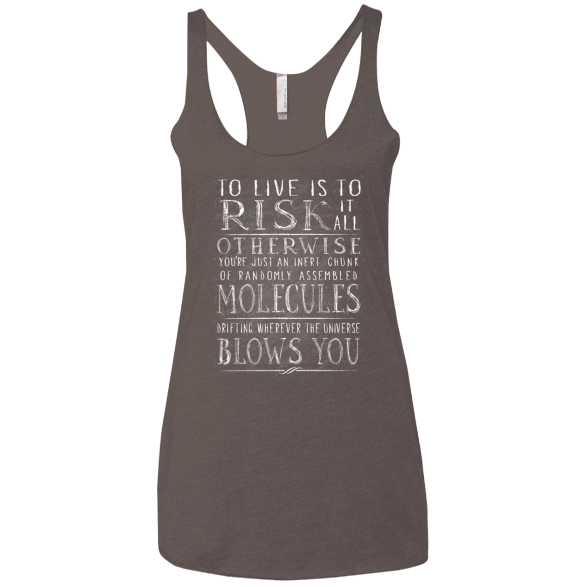 T-Shirts Macchiato / X-Small Universe Blows Women's Triblend Racerback Tank