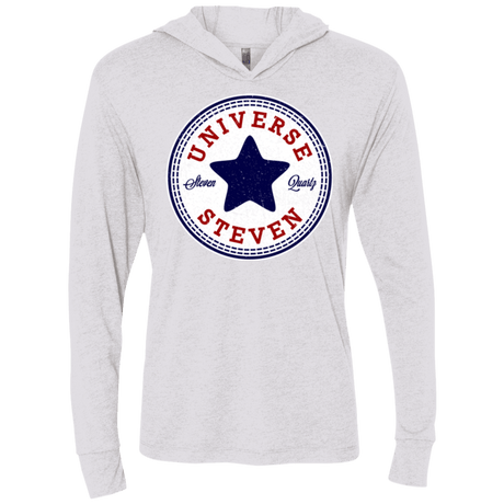 T-Shirts Heather White / X-Small Universe Steven Triblend Long Sleeve Hoodie Tee
