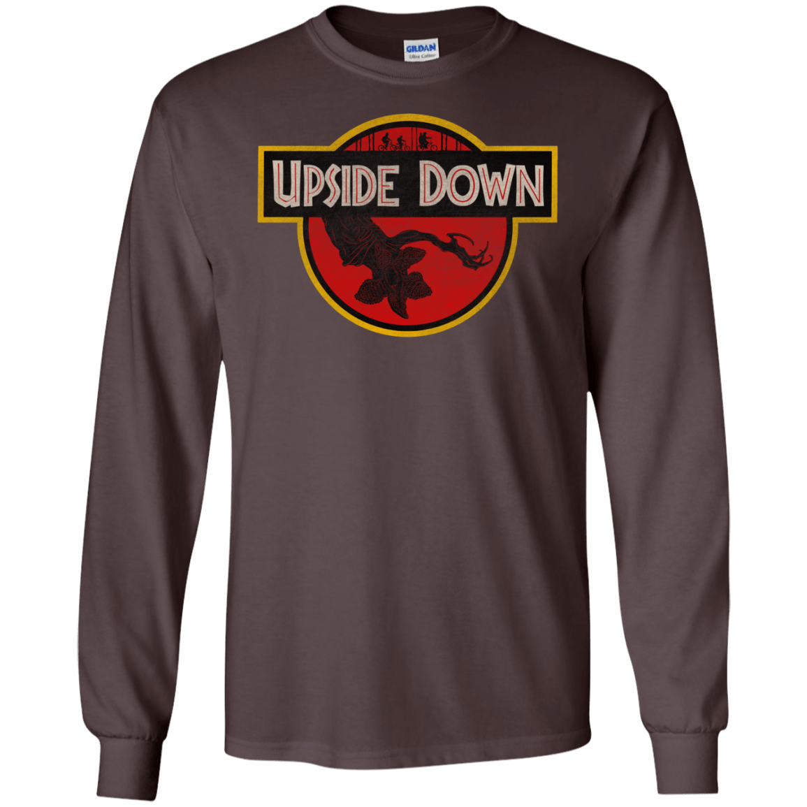 T-Shirts Dark Chocolate / S Upside Down Men's Long Sleeve T-Shirt