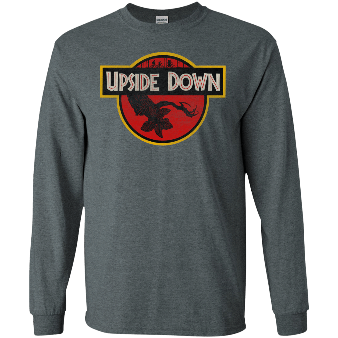 T-Shirts Dark Heather / S Upside Down Men's Long Sleeve T-Shirt