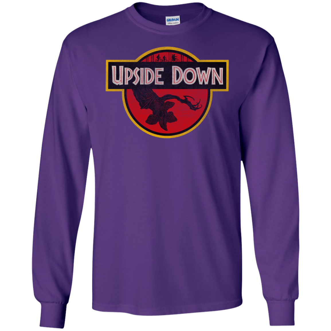 T-Shirts Purple / S Upside Down Men's Long Sleeve T-Shirt