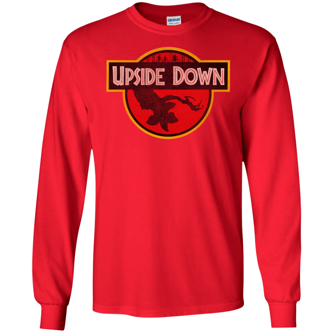 T-Shirts Red / S Upside Down Men's Long Sleeve T-Shirt