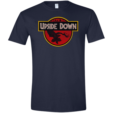 T-Shirts Navy / X-Small Upside Down Men's Semi-Fitted Softstyle