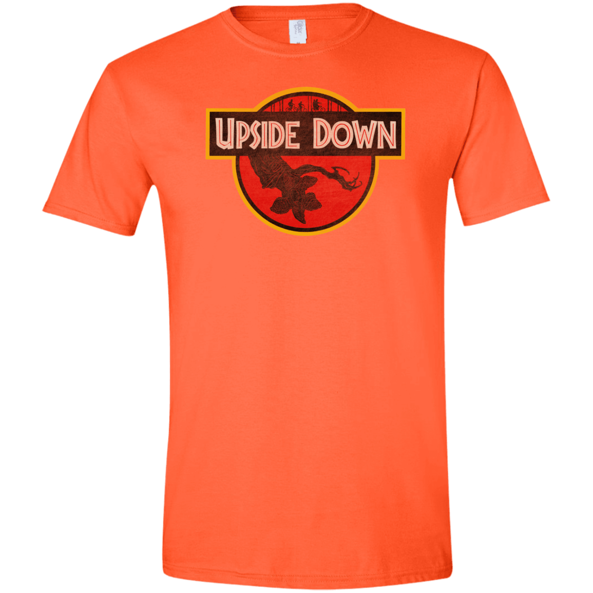 T-Shirts Orange / S Upside Down Men's Semi-Fitted Softstyle