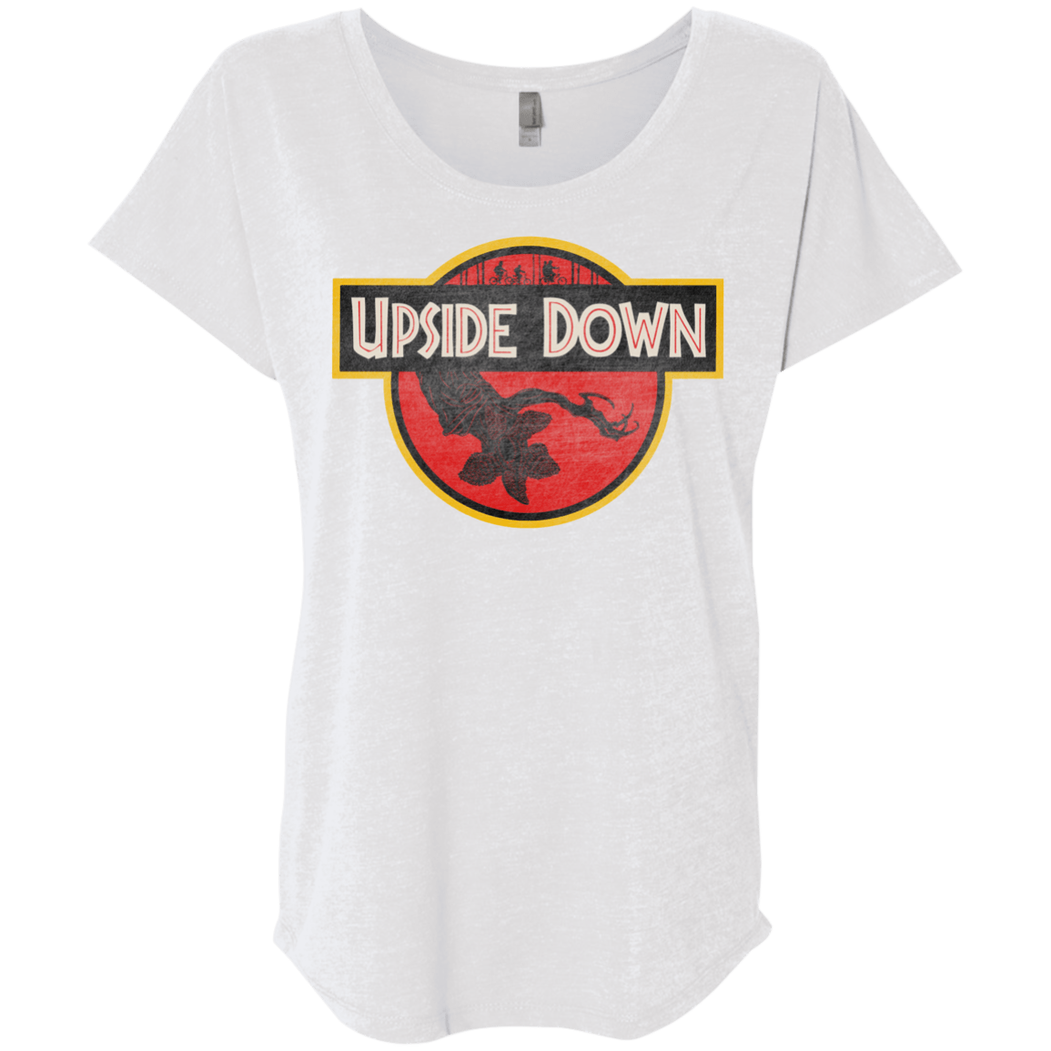 T-Shirts Heather White / X-Small Upside Down Triblend Dolman Sleeve