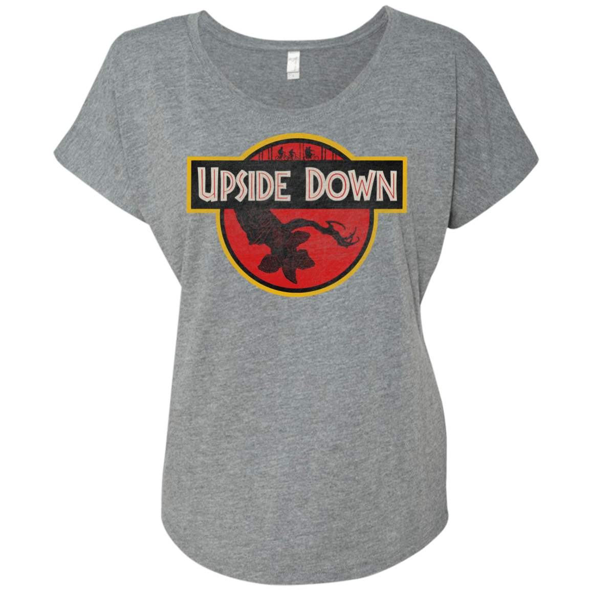 T-Shirts Premium Heather / X-Small Upside Down Triblend Dolman Sleeve